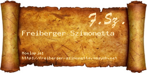 Freiberger Szimonetta névjegykártya